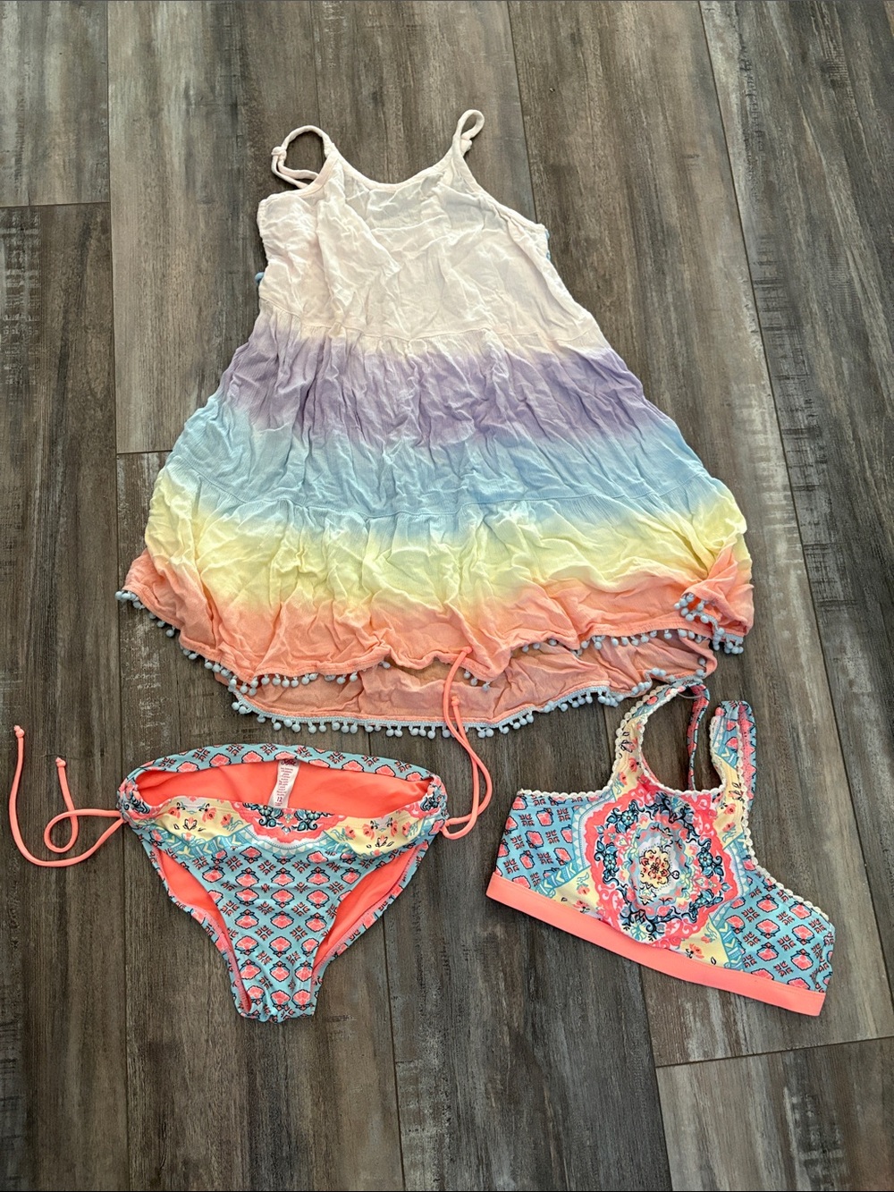 Justice swim 3 piece set size 12